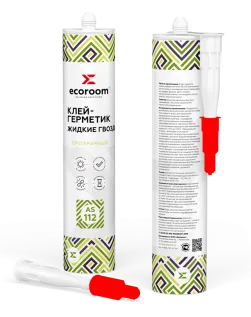 Клей-герметик Ecoroom жидкие гвозди, прозрачный AS-112, 310 мл